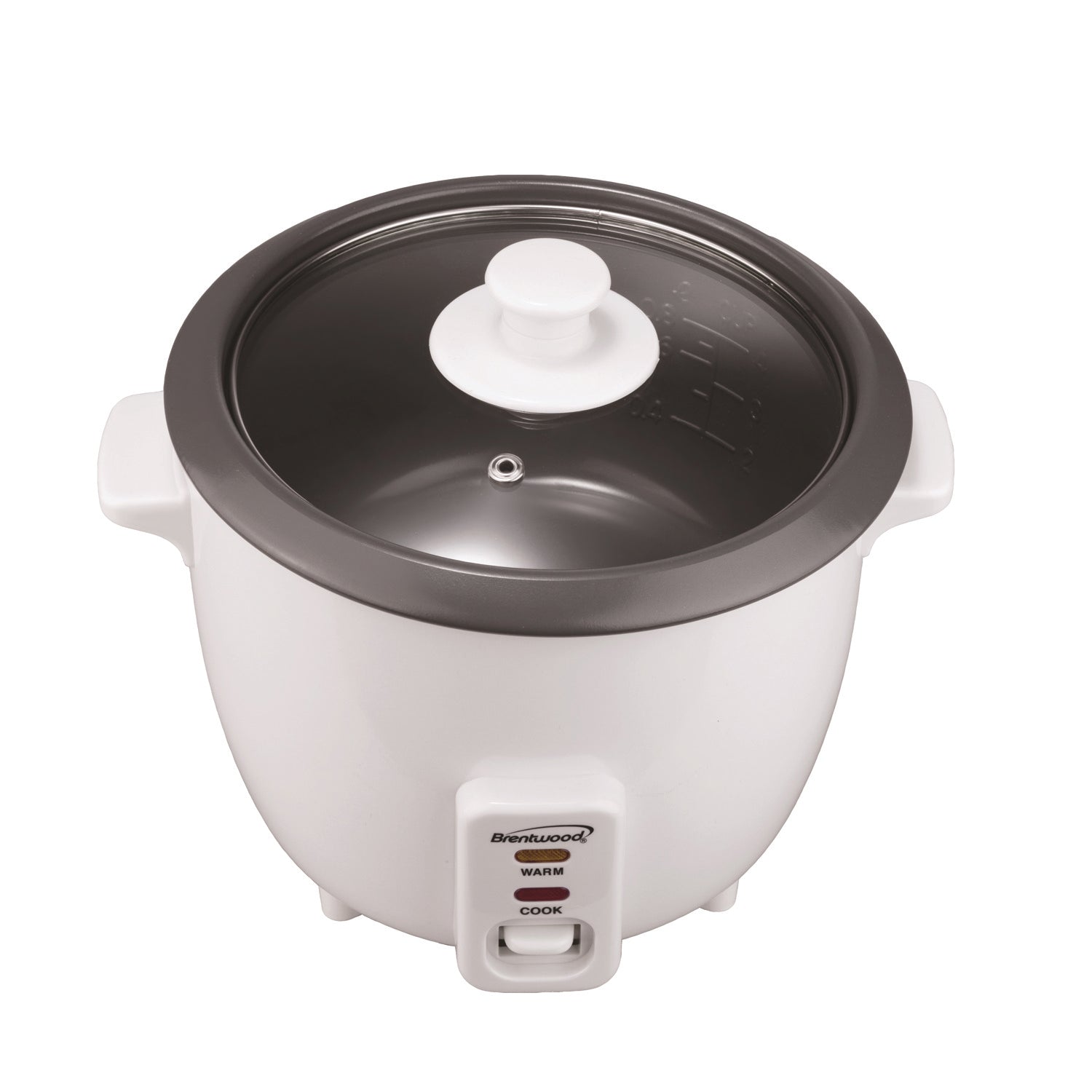 Brentwood 10-Cups Cooked/20-Cups Uncooked Electric Rice Cooker with Steamer, White