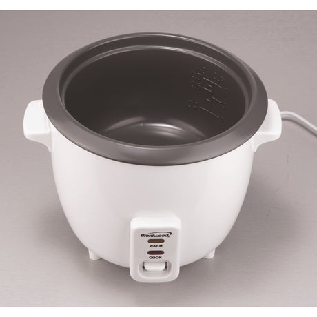 Brentwood 10-Cups Cooked/20-Cups Uncooked Electric Rice Cooker with Steamer, White