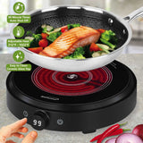 Brentwood Select 1300-Watt 10-In. Countertop Ceramic Glass Cooktop Surface with Single 8-In. Infrared Burner, Black