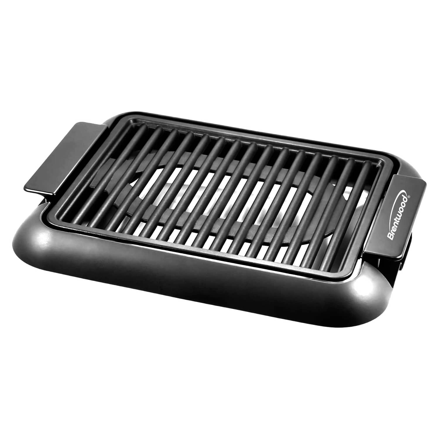Brentwood 1200-Watt 12.6-In. x 10-In. Electric Smokeless Indoor Grill with Ceramic Nonstick Surface, Black