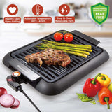 Brentwood 1200-Watt 12.6-In. x 10-In. Electric Smokeless Indoor Grill with Ceramic Nonstick Surface, Black
