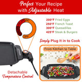 Brentwood 12-In. x 10-In. 1200-Watt Electric Griddle with Ceramic Non-Stick Coating, Black