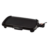 Brentwood TS-821 1200-Watt Non-Stick Electric Griddle with Drip Tray, Adjustable Temperature, and Cool-Touch Handles, 16 In. x 10 In., Black
