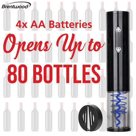 Brentwood Portable Wine Bottle Opener with Foil Cutter