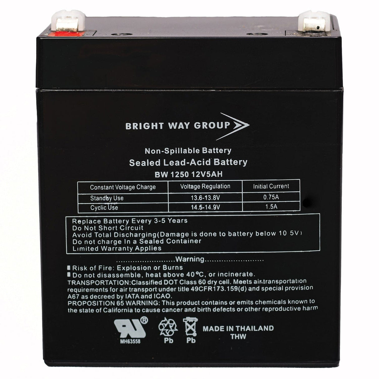 Bright Way Group BWG 1250 F1 Battery