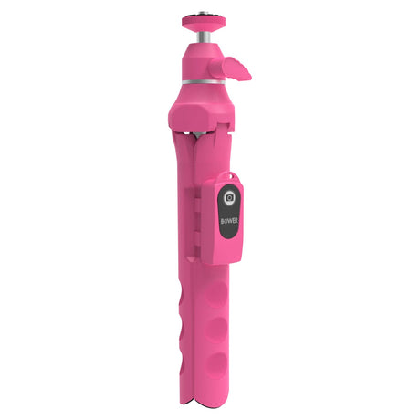 Bower 6-in-1 Multipod and Selfie Stick with Bluetooth Remote for Smartphones, Pink