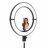 Bower 18-In. Foldable Ultra-Slim Ring Light with Stand, Phone Mount, and Remote