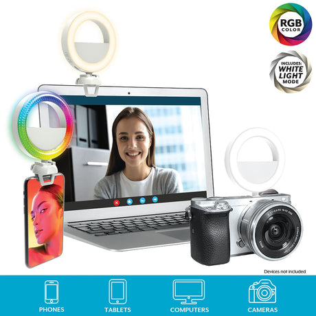 Bower Dual-Sided Phone-Clip LED Ring Light