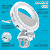 Bower Dual-Sided Phone-Clip LED Ring Light