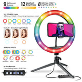 Bower 10-In. RGB Selfie Desktop Ring Light Studio Kit