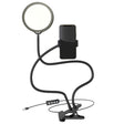 Bower 6-In. Dual-Arm Flexible-Panel LED Ring Light with Integrated Metal Clamp and In-Line Remote, USB Powered
