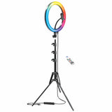 Bower RGB Selfie Ring Light Studio Kit with Wireless Remote Control and Tripod, 12 In.