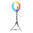 Bower RGB Selfie Ring Light Studio Kit with Wireless Remote Control and Tripod, 16 In.