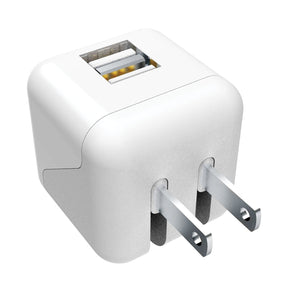 XYST 2.4-Amp Dual USB Wall Charger, White