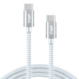 XYST 10-Ft. Braided USB-C to USB-C Cable, White
