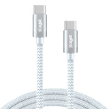 XYST 10-Ft. Braided USB-C to USB-C Cable, White