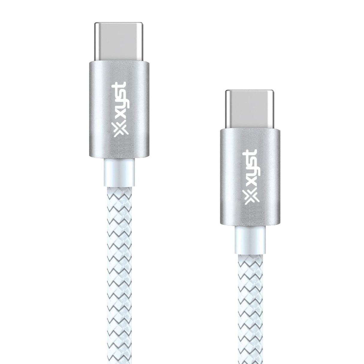 XYST 10-Ft. Braided USB-C to USB-C Cable, White