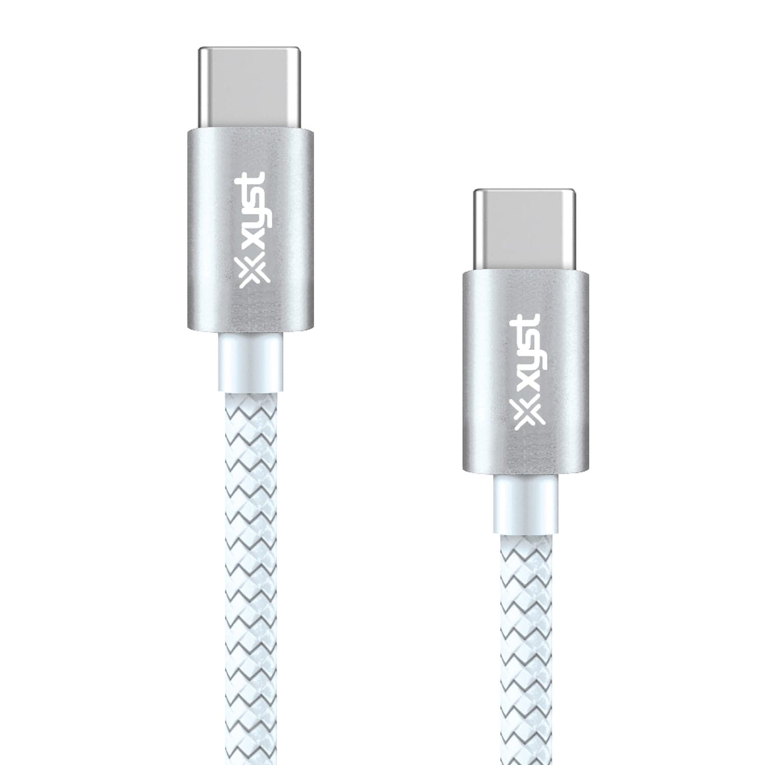 XYST 10-Ft. Braided USB-C to USB-C Cable, White