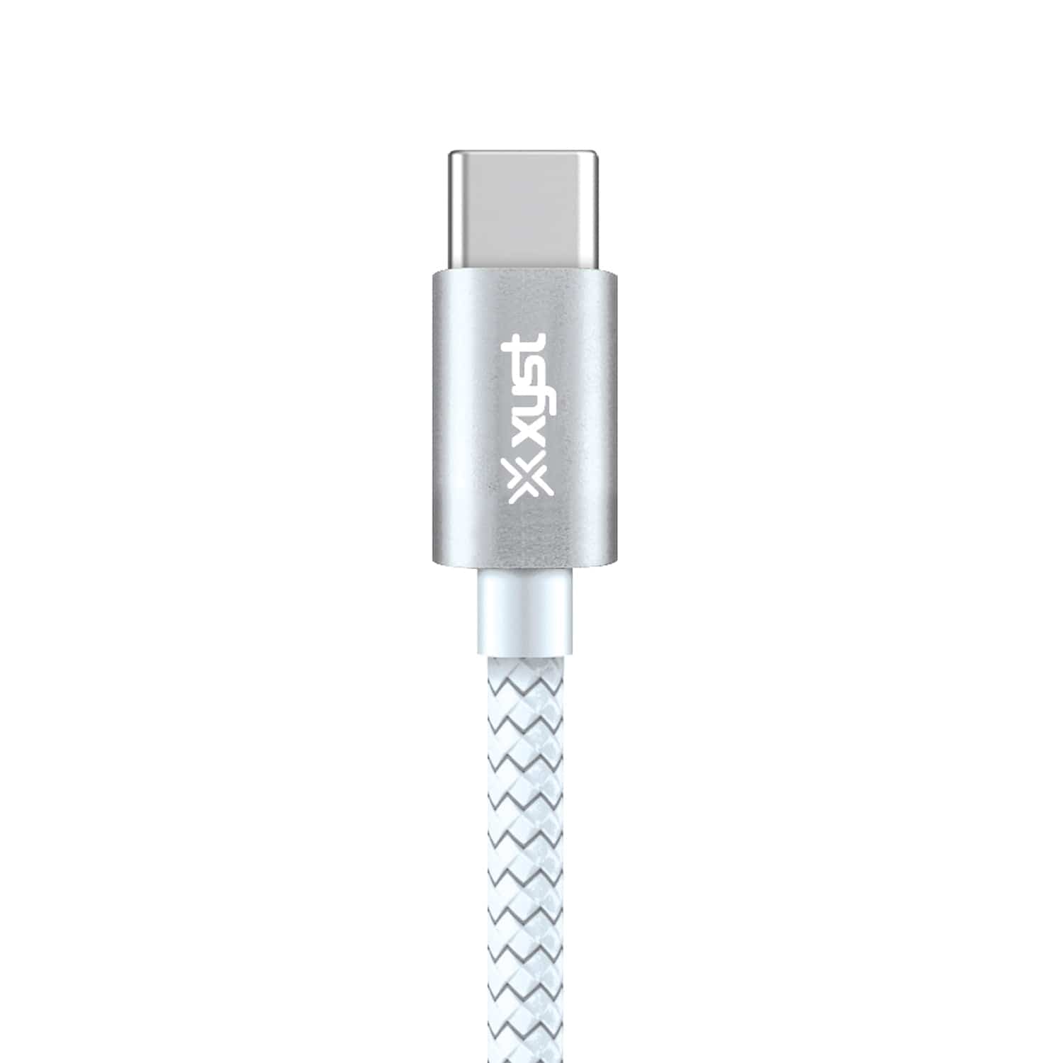 XYST 10-Ft. Braided USB-C to USB-C Cable, White