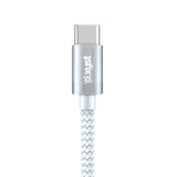 XYST 10-Ft. Braided USB-C to USB-C Cable, White