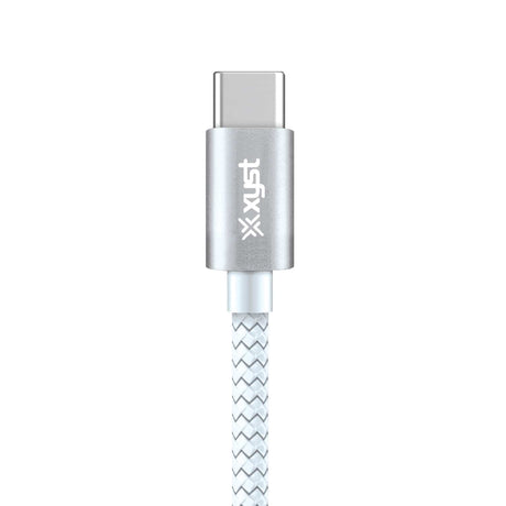 XYST 10-Ft. Braided USB-C to USB-C Cable, White