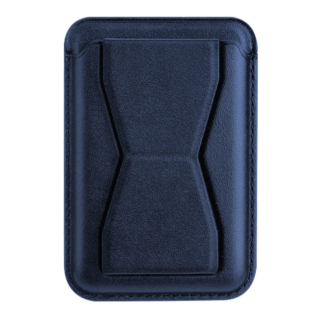 XYST 3-in-1 Phone Wallet with Adhesive Card Holder, Stand, and Grip, Navy Blue