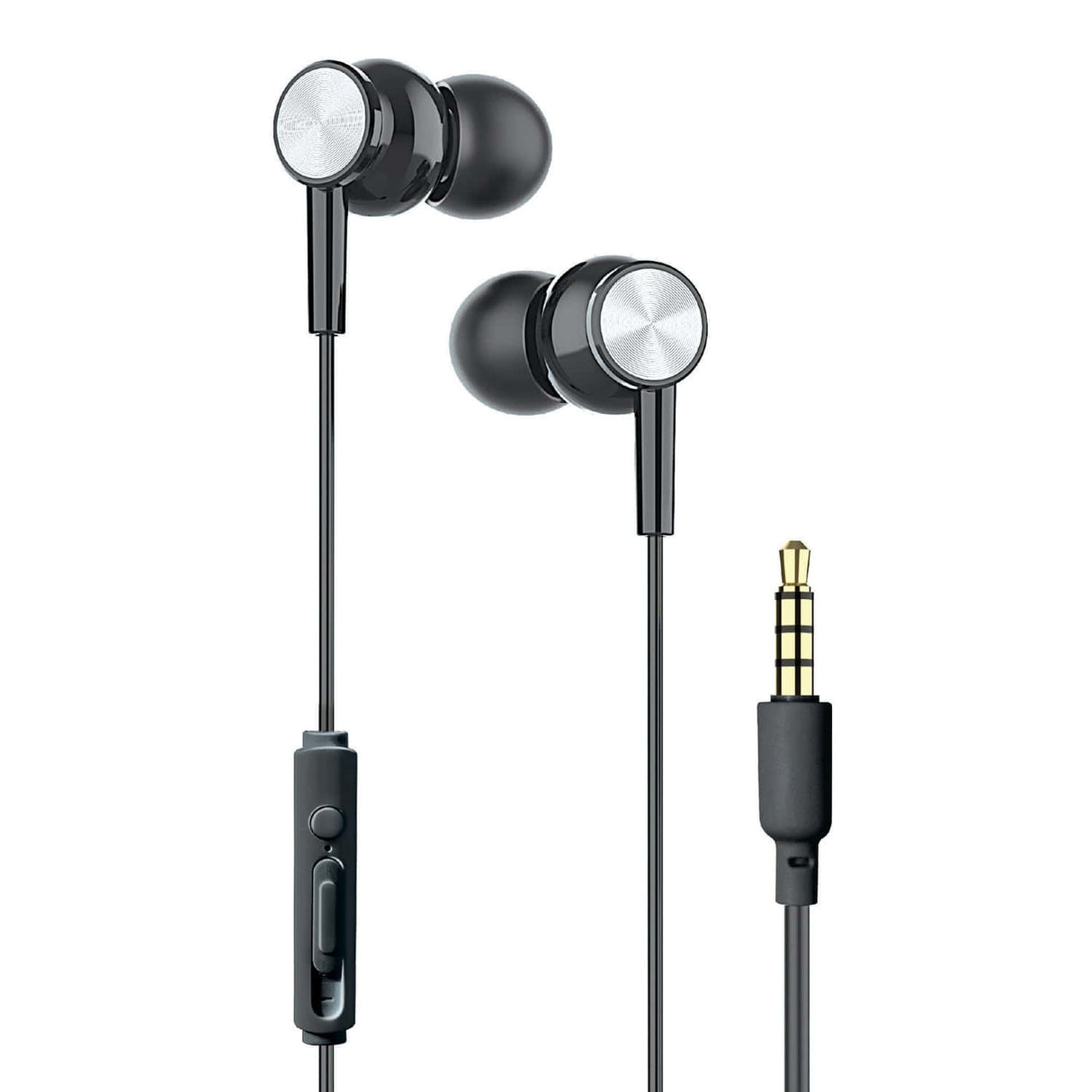 XYST Wired In-Ear Earbuds with In-Line Mic/Remote and 3.5-mm Connector, XYS-E3512, Black