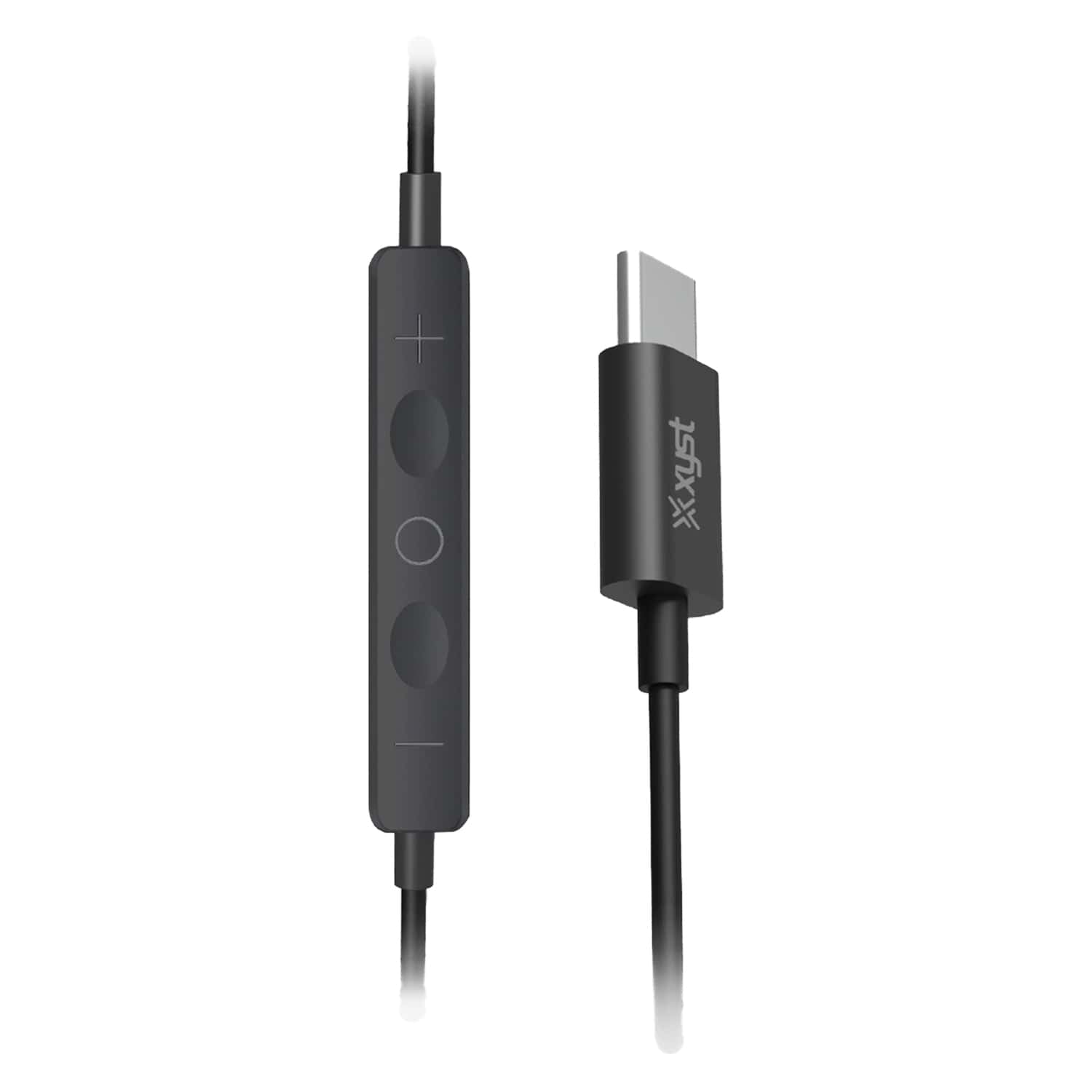 XYST Wired In-Ear Earphones with In-Line Microphone/Remote and USB-C Connector, XYS-EBTC15, Black