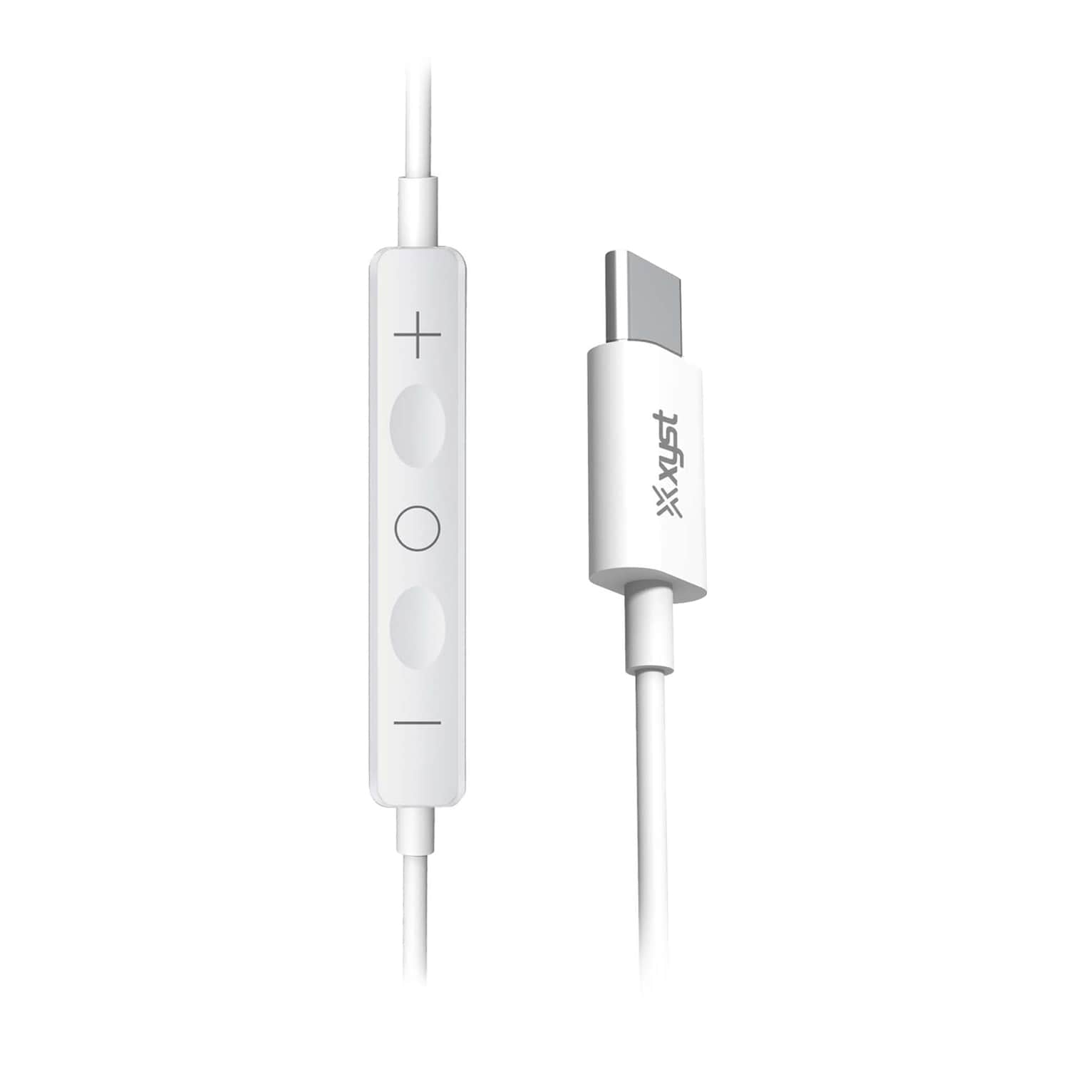 XYST Wired In-Ear Earphones with In-Line Microphone/Remote and USB-C Connector, XYS-EBTC15, White