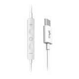 XYST Wired In-Ear Earphones with In-Line Microphone/Remote and USB-C Connector, XYS-EBTC15, White