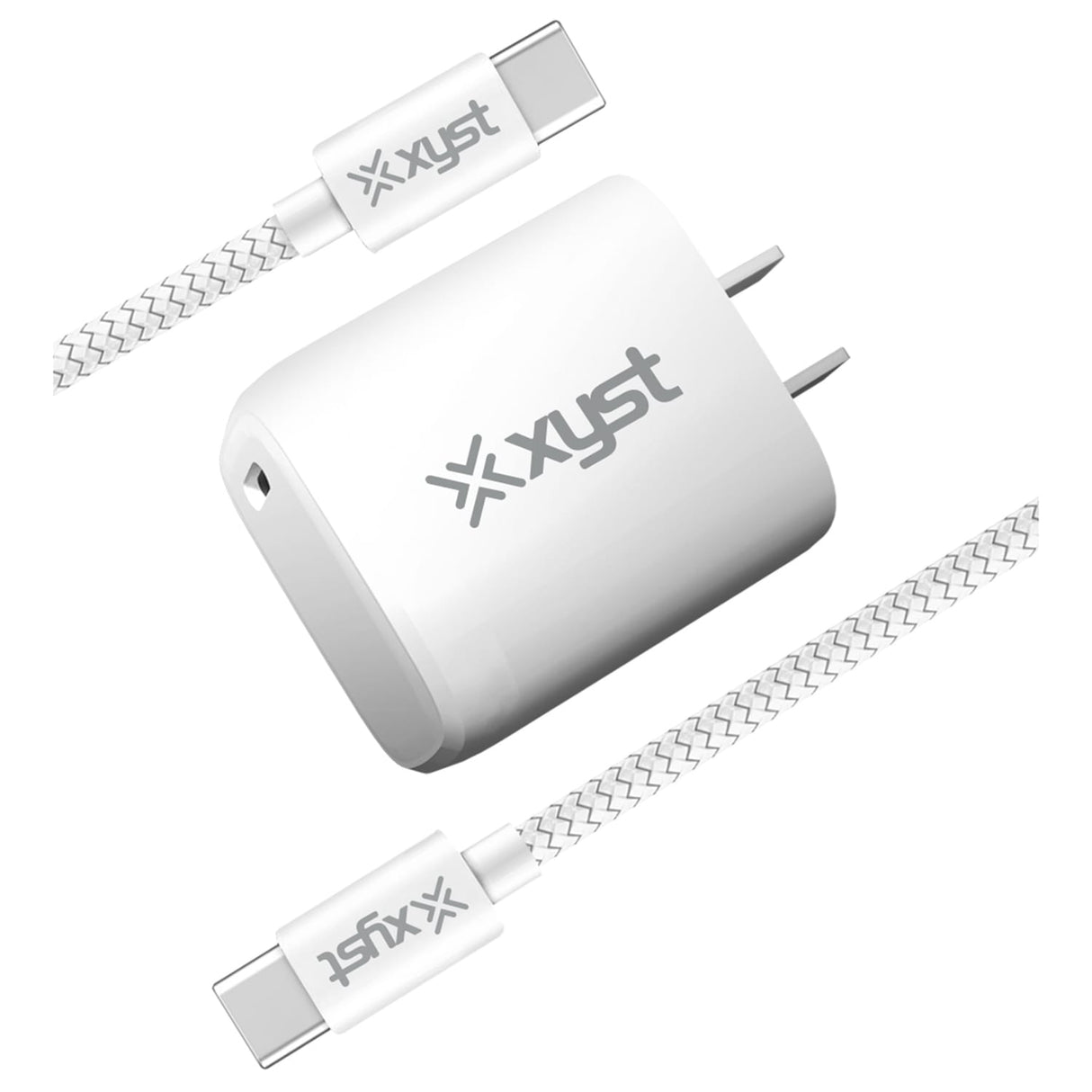 XYST 20-Watt Single-Port USB-C Power Delivery Car Charging Kit with 6-Ft. Braided USB-C Cable, XYS-KITCCTC6W