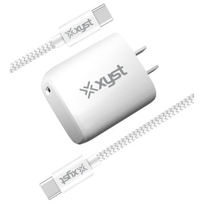 XYST 20-Watt Single-Port USB-C Power Delivery Car Charging Kit with 6-Ft. Braided USB-C Cable, XYS-KITCCTC6W