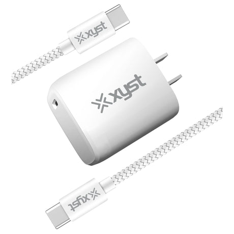 XYST 20-Watt Single-Port USB-C Power Delivery Car Charging Kit with 6-Ft. Braided USB-C Cable, XYS-KITCCTC6W