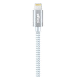 XYST USB to Lightning 10-Ft. Charge and Sync Braided Cable, for Smartphones and Tablets, White
