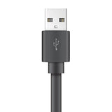 XYST Charge and Sync USB to Lightning Flat Cable, 4 Ft., Black