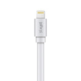 XYST Charge and Sync USB to Lightning Flat Cable, 4 Ft., White