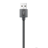 XYST Charge and Sync USB to Micro USB Braided Cable, 10 Ft., Black