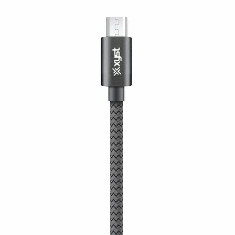 XYST Charge and Sync USB to Micro USB Braided Cable, 10 Ft., Black