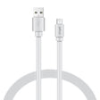 XYST Charge and Sync USB to Micro USB Flat Cable, 4 Ft., White