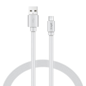 XYST Charge and Sync USB to Micro USB Flat Cable, 4 Ft., White
