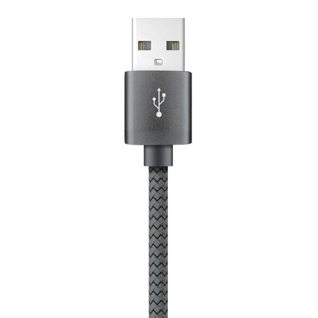 XYST Charge and Sync USB to USB-C Braided Cable, 10 Ft., Black