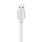 XYST Charge and Sync USB to USB-C Flat Cable, 4 Ft., White