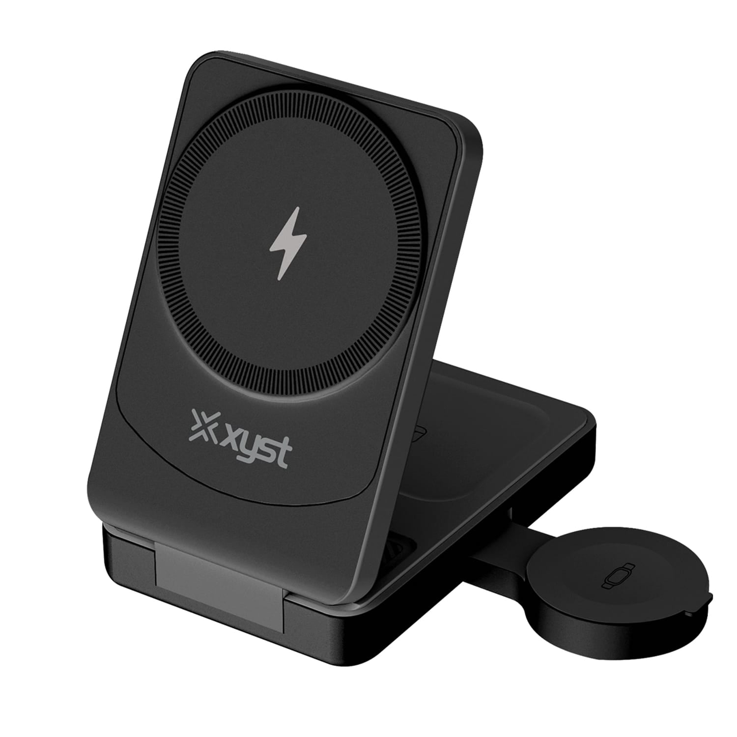 XYST MagStation 3-in-1 Foldable Wireless Charging Dock with 15-Watt Fast Charge