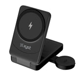 XYST MagStation 3-in-1 Foldable Wireless Charging Dock with 15-Watt Fast Charge