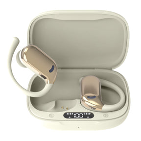 XYST Nyxa TWS Bluetooth v5.4 In-Ear Earphones with Mic, LED Battery Display on Charging Case, Flexible Earhooks, up to 6 Hours Play Time, Rose Gold