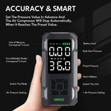 CAROSS Q15 Combo 150-PSI Portable Air Compressor and 7500-mAh Portable Power Bank with Digital Display, LED Light, Adapter Nozzles, and Cloth Bag