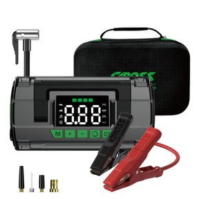 CAROSS T14 Max Portable Car Jump Starter with 150-PSI Air Compressor and USB Power Bank with 2000-Amp Peak, Heavy-Duty Clamps, and QC Fast Charger