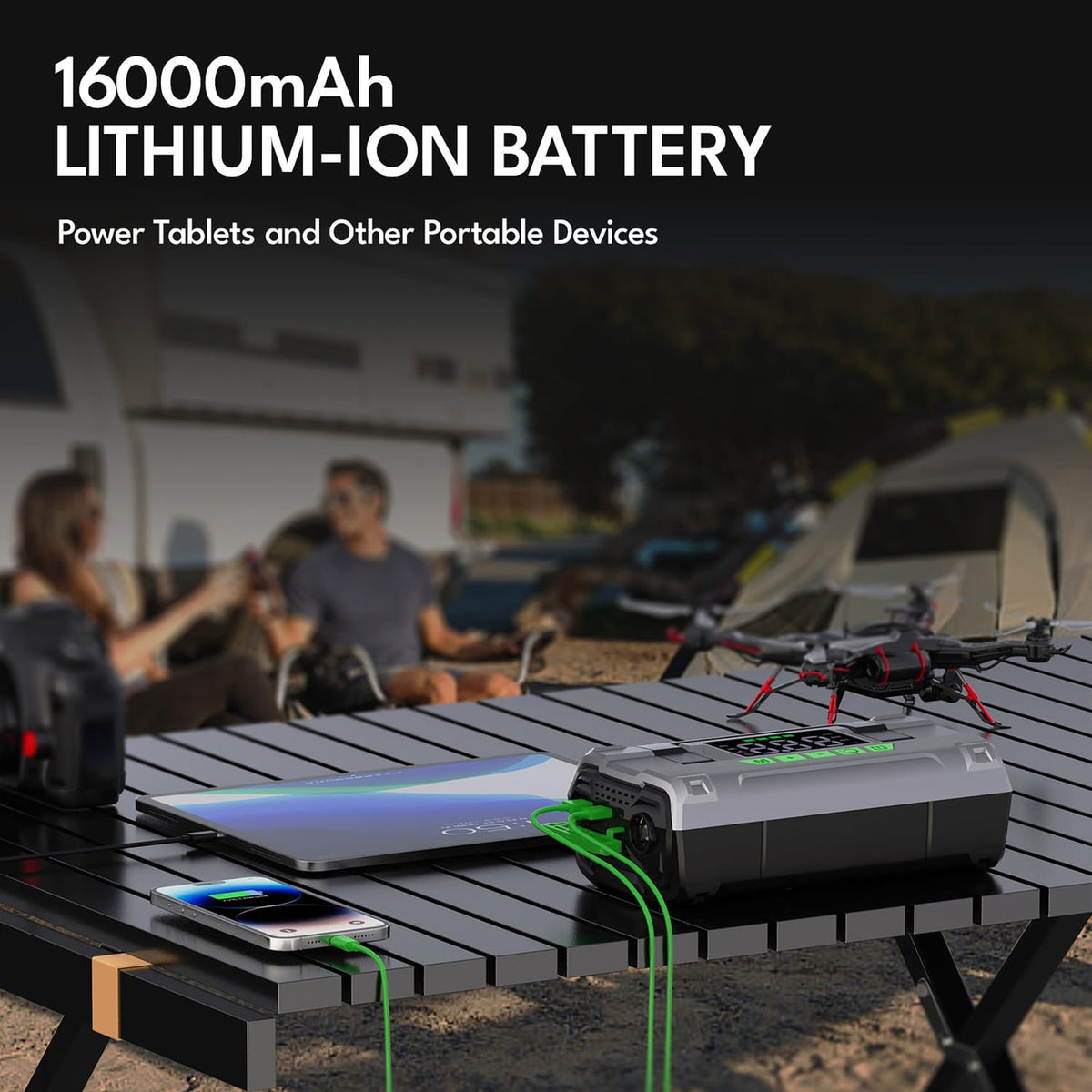 CAROSS T14 Pro Portable Car Jump Starter with 150-PSI Air Compressor and USB Power Bank with 1500-Amp Peak, Heavy-Duty Clamps, and QC Fast Charger