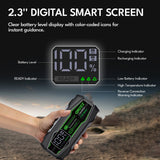 CAROSS T18 Max Portable Car Jump Starter and USB Power Bank with 2000-Amp Peak, Heavy-Duty Clamps, Boost, LED Light, and QC Fast Charger