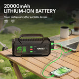 CAROSS T32SC Portable Car Jump Starter and USB Power Bank with 2000-Amp Peak, Smart Jumper Clamps, LED Light, IP65, and PD Fast Charger